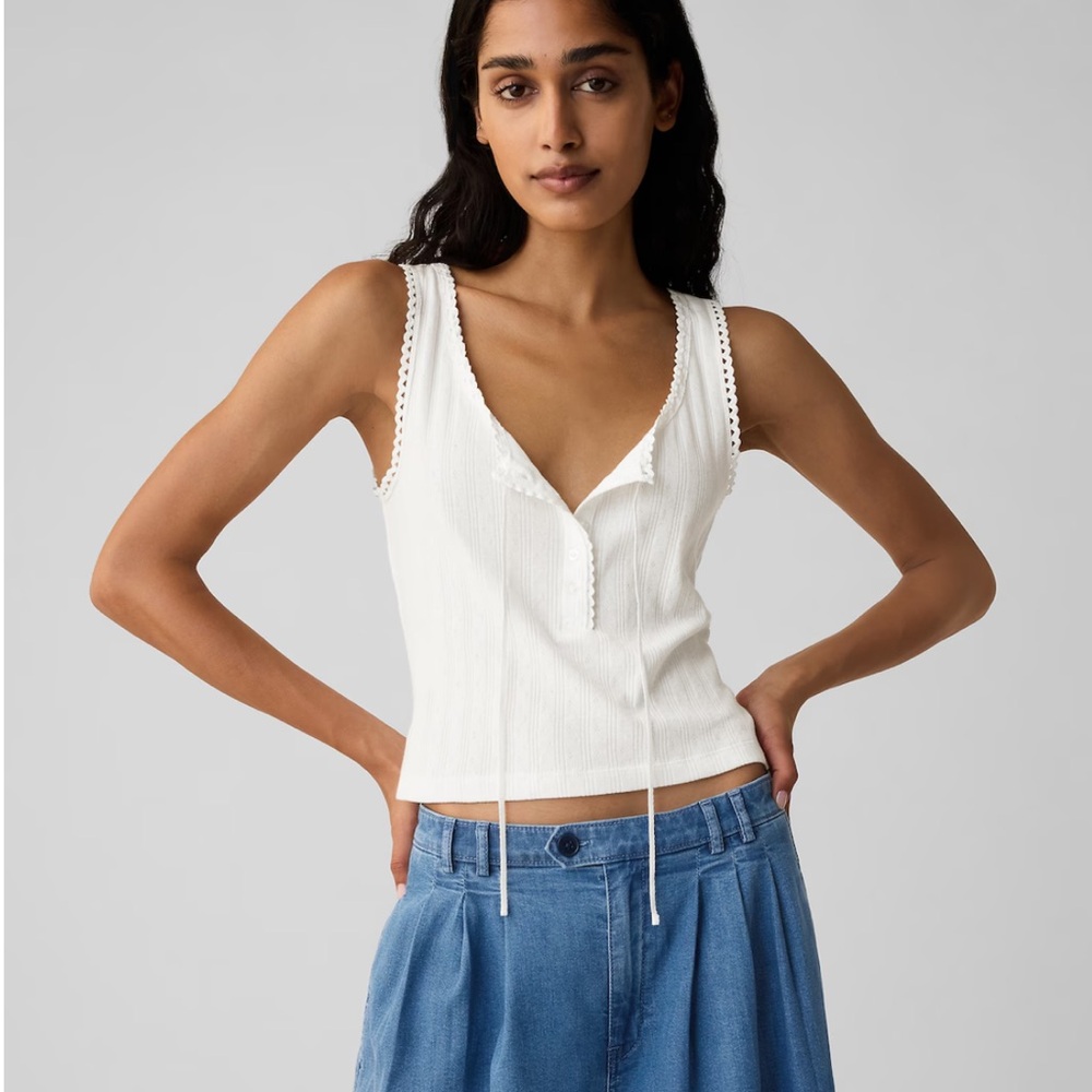 Sold out Doen x Gap white tank top XS nwt